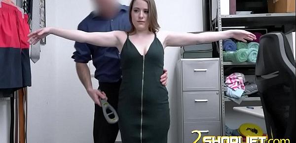  Petite teen is hardcore banged for shoplifting at the mall.